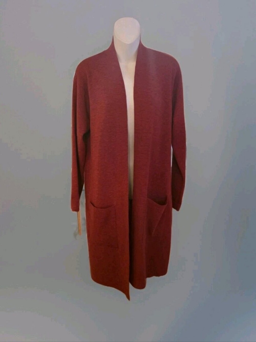 EILEEN FISHER  Wool Open-Front Long Cardigan